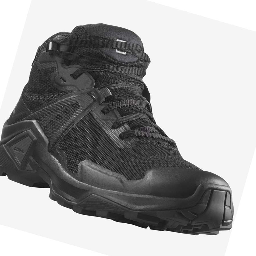 Salomon X RAISE 2 MID GORE-TEX Erkek Yürüyüş Ayakkabısı Gri Siyah | TR 3553GSO